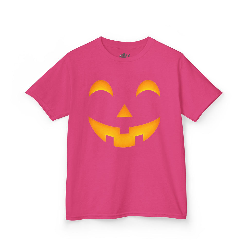 Kids Halloween Pumpkin Face Tee — Cute Jack-O'-Lantern T-Shirt for Children