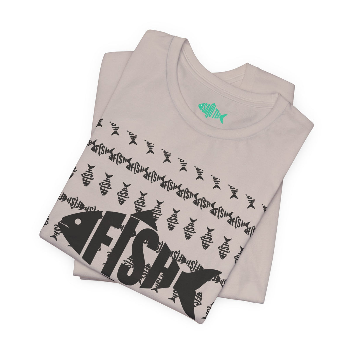 Fish Graphic Tee — 'FISH' Silhouette Fishing Shirt