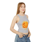 Orange Slice Splash Racer Tank Top | Citrus Fruit Graphic