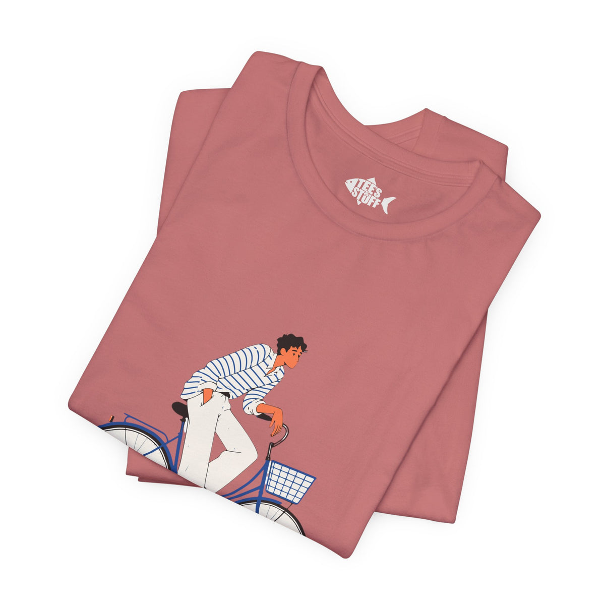 Bicycle Rider Illustration Jersey Tee