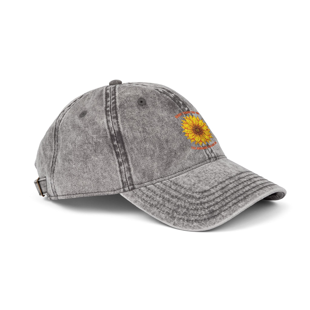 Sunflower Embroidered Vintage Cap