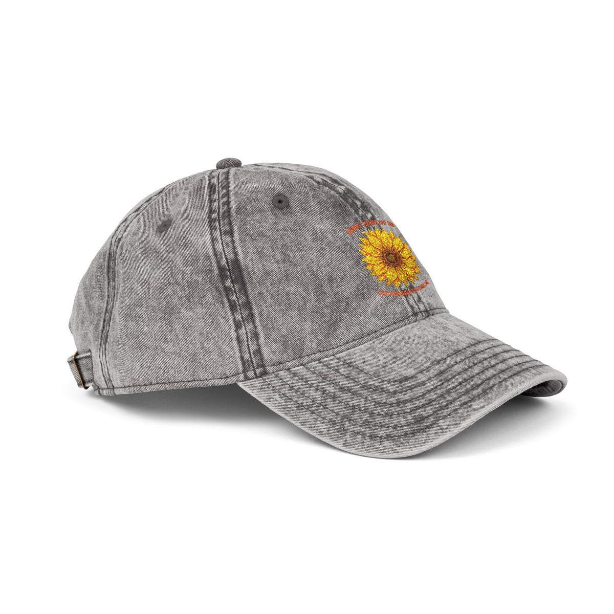 Sunflower Embroidered Vintage Cap