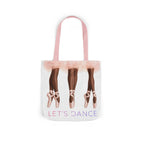 Ballet Tote Bag — 'Let's Dance' Ballerina Canvas Tote