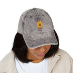 Sunflower Embroidered Vintage Cap