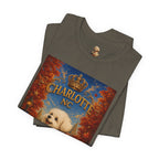 Charlotte NC Dog Tee — Cute Pup on Skateboard Patriotic T‑Shirt