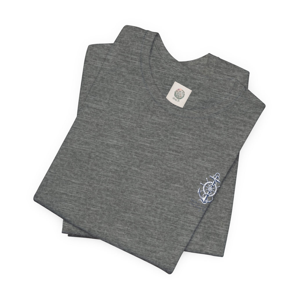 Anchor Nautical T‑Shirt — "Hold Steady Anchor Down"