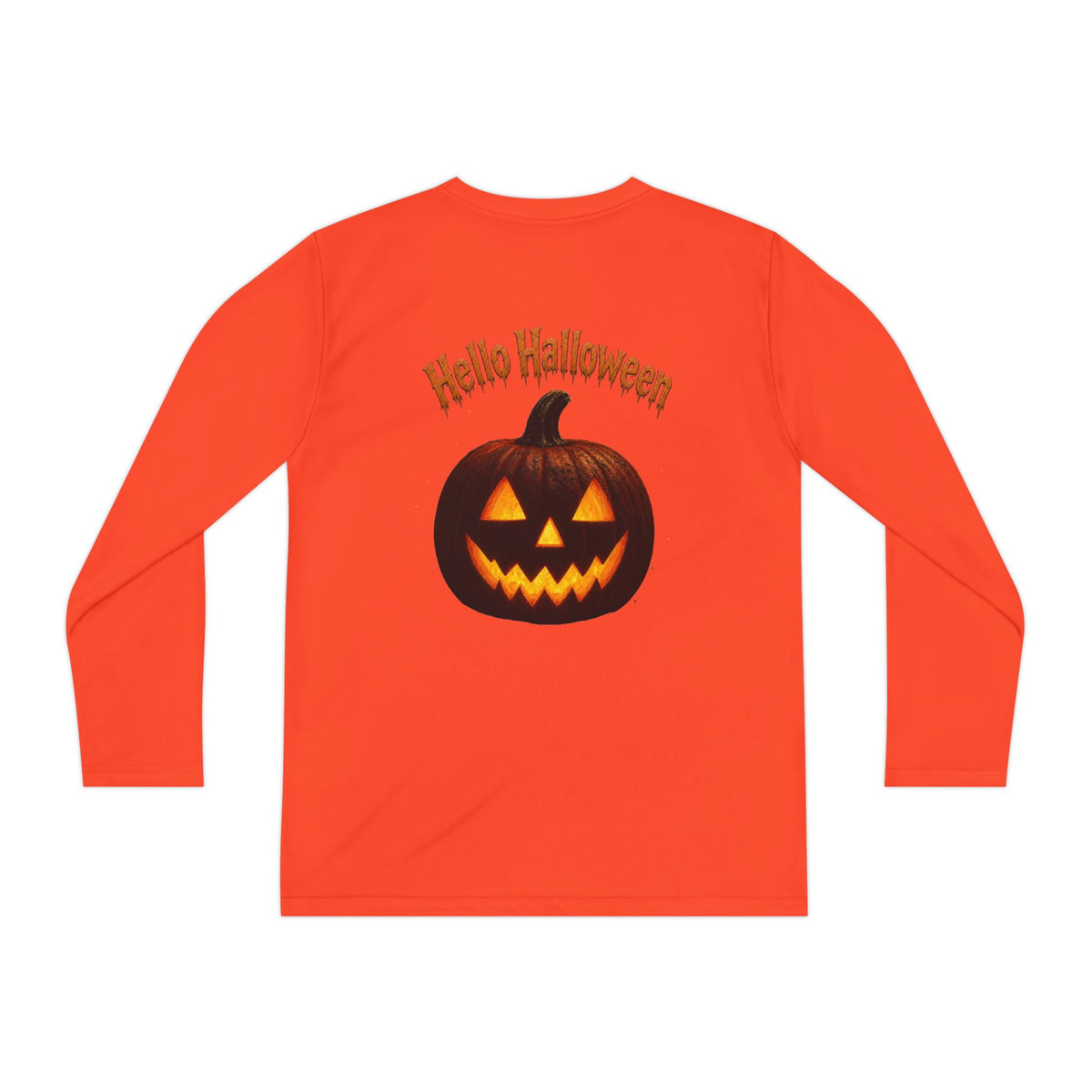 Youth Halloween Pumpkin Long Sleeve Tee - "Trick or Treat"