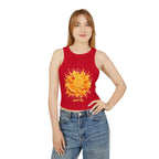 Orange Slice Splash Racer Tank Top | Citrus Fruit Graphic