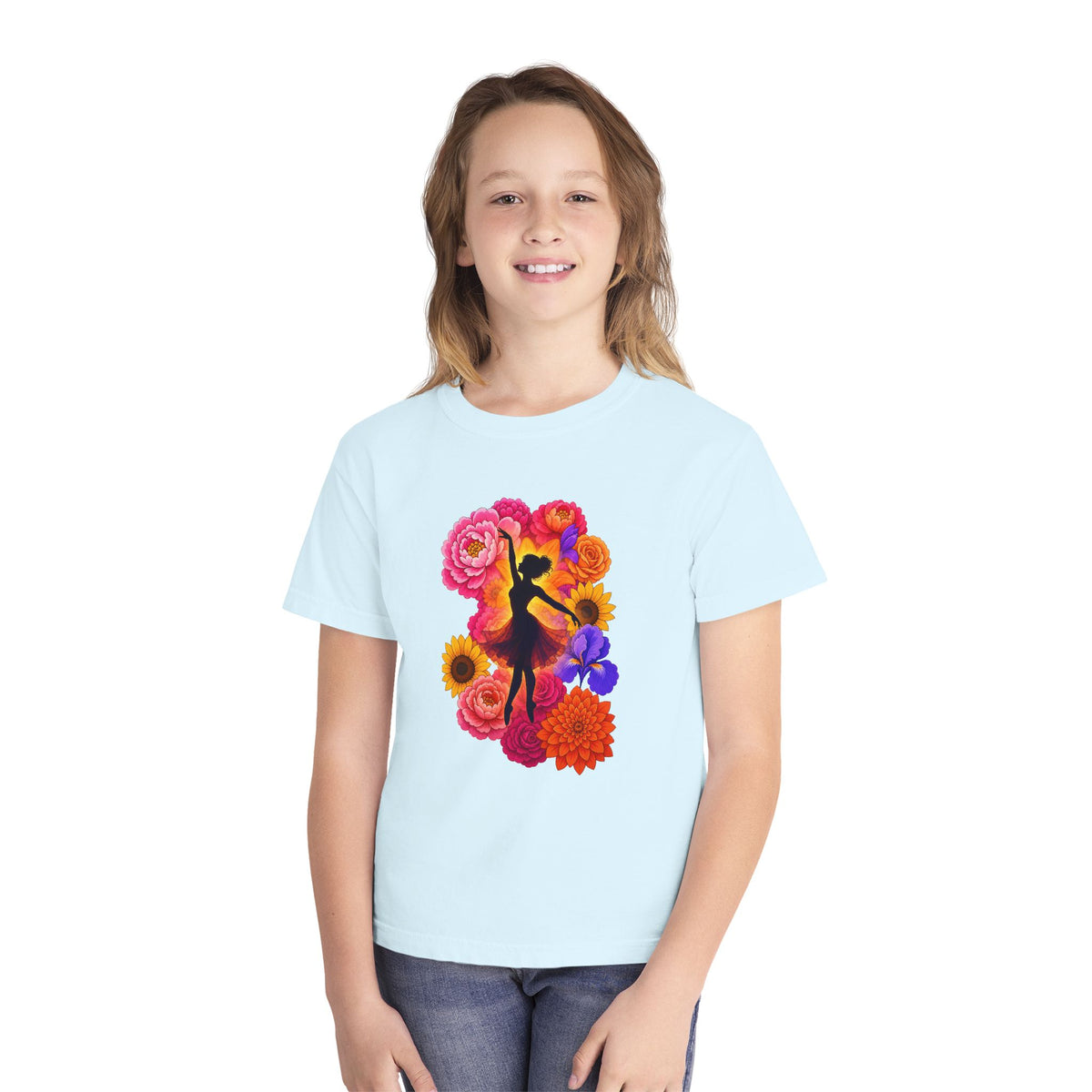 Let's Dance Floral Ballerina T--Shirt.