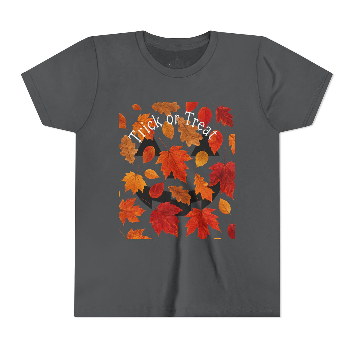 Youth Autumn Falling Leaves Short Sleeve Tee