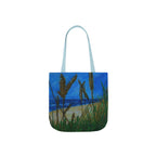 Beach Grasses Canvas Tote — Seaside Painting Reusable Bag Original art by Doulton