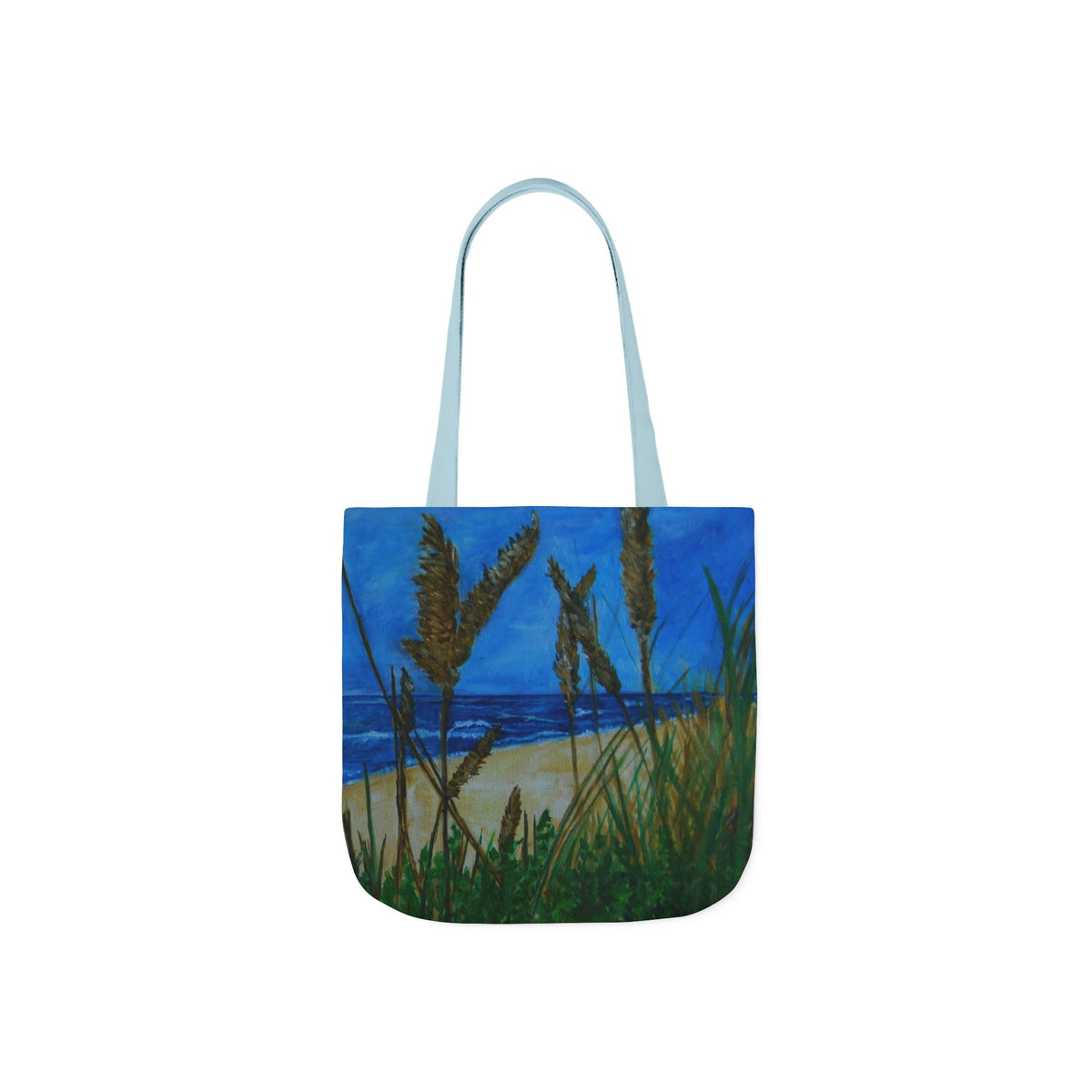 Beach Grasses Canvas Tote — Seaside Painting Reusable Bag Original art by Doulton
