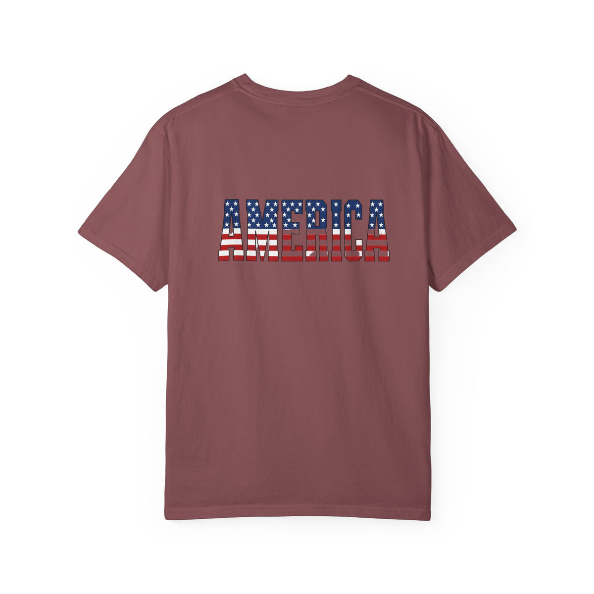 4th of July Flag T-Shirt — "Happy 4th of July" Front & America Flag Back