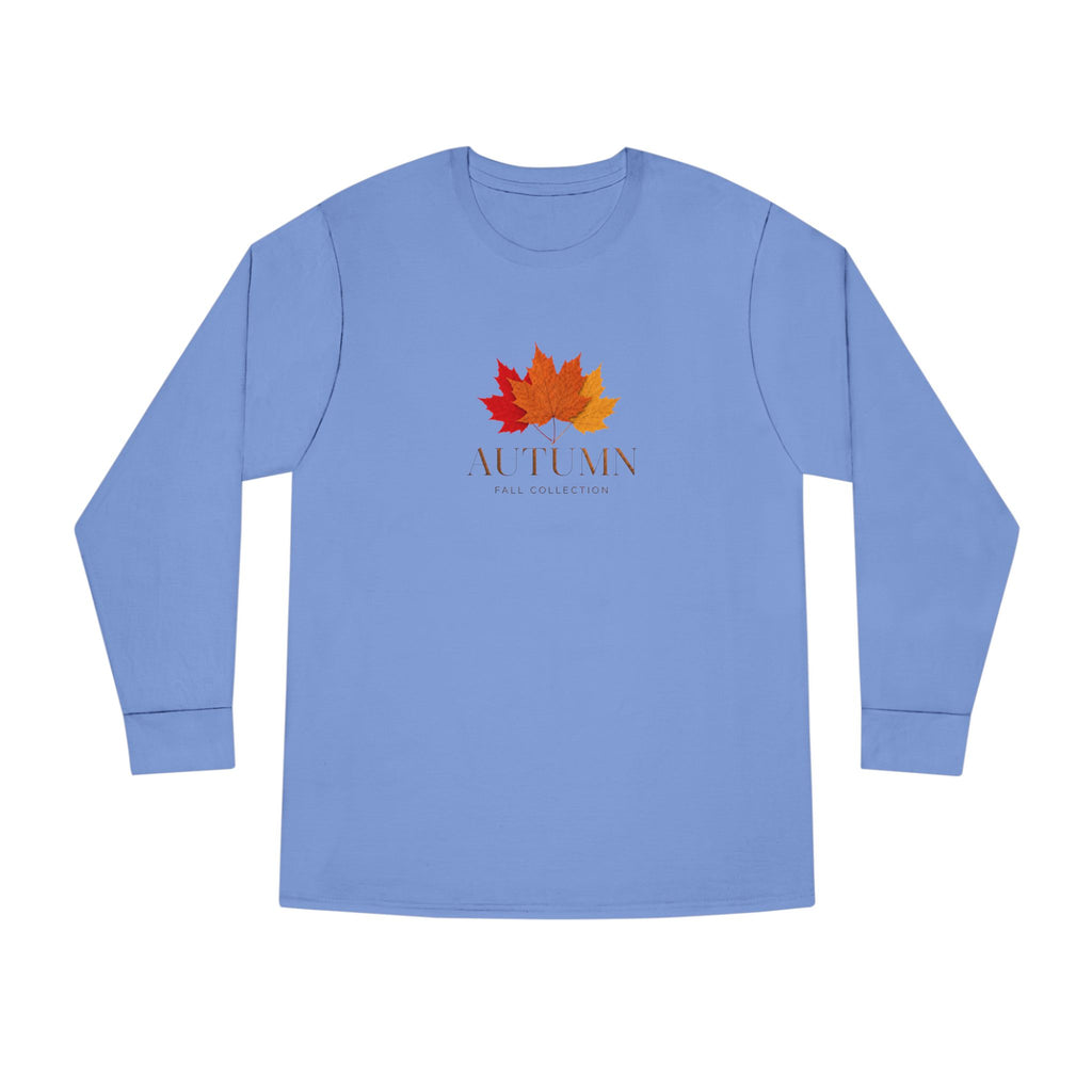 Autumn Leaves Long Sleeve Tee — 'AUTUMN' Maple Graphic Cozy Fall Shirt