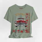 Vintage Classic Car Floral Graphic T-Shirt