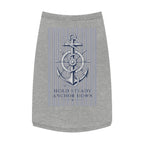 Nautical Anchor Pet Tank Top – "Hold Steady Anchor Down" Dog Shirt