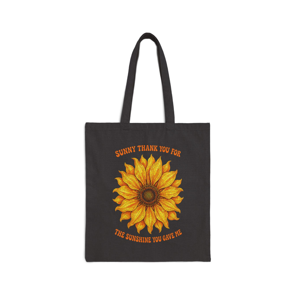 Sunflower 'Thank You for the Sunshine' Cotton Canvas Tote