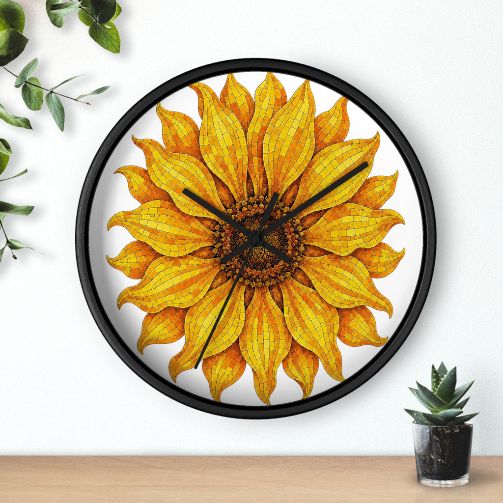 Sunflower Wall Clock — Bright Floral Home Decor Timepiece