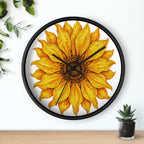 Sunflower Wall Clock — Bright Floral Home Decor Timepiece