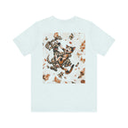 Gingham Dog & Calico Cat Tee — Plaid Pet Illustration T-Shirt