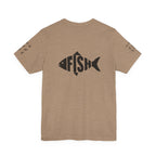 Fish Graphic Tee — 'FISH' Silhouette Fishing Shirt