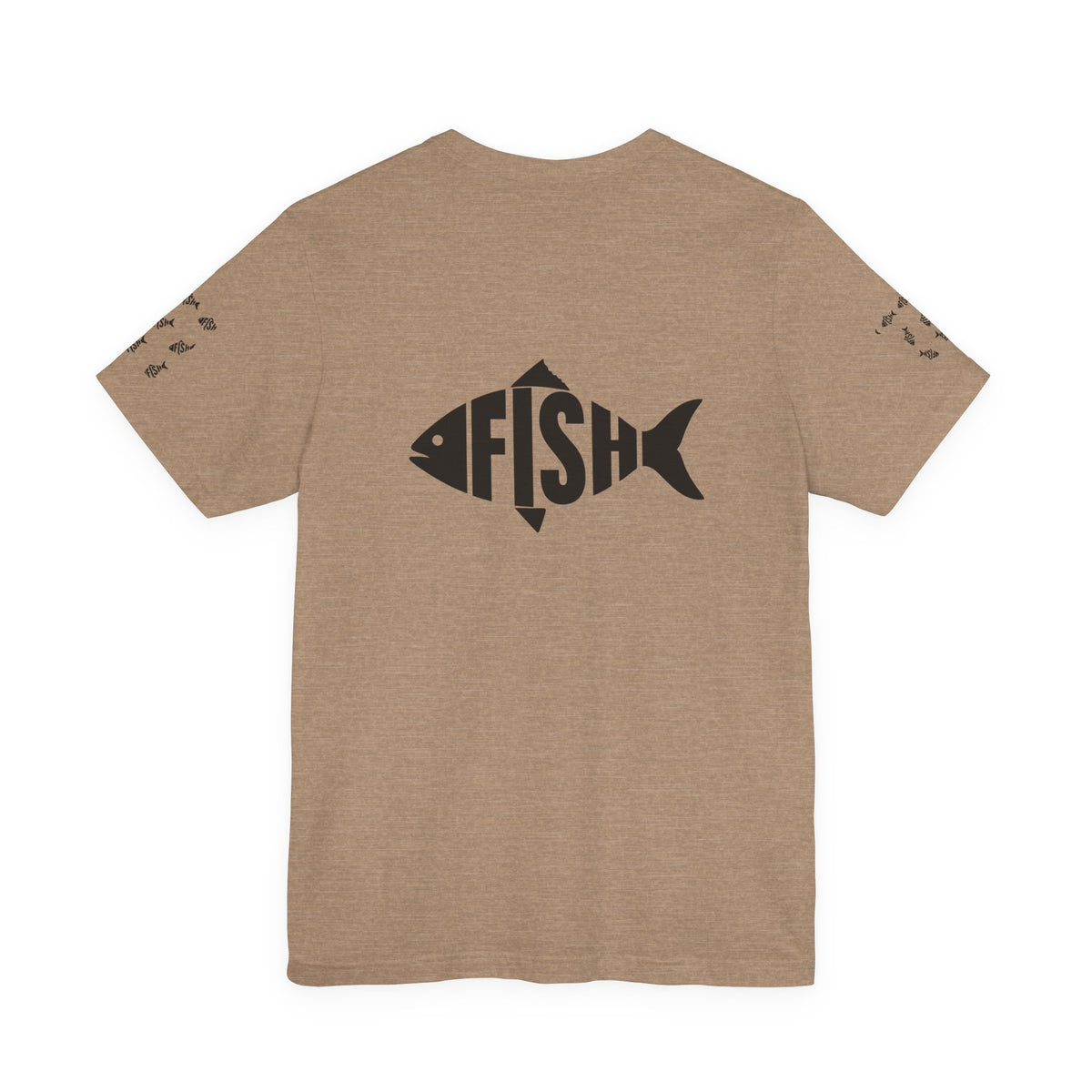 Fish Graphic Tee — 'FISH' Silhouette Fishing Shirt