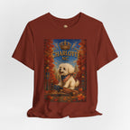 Charlotte NC Dog Tee — Cute Pup on Skateboard Patriotic T‑Shirt