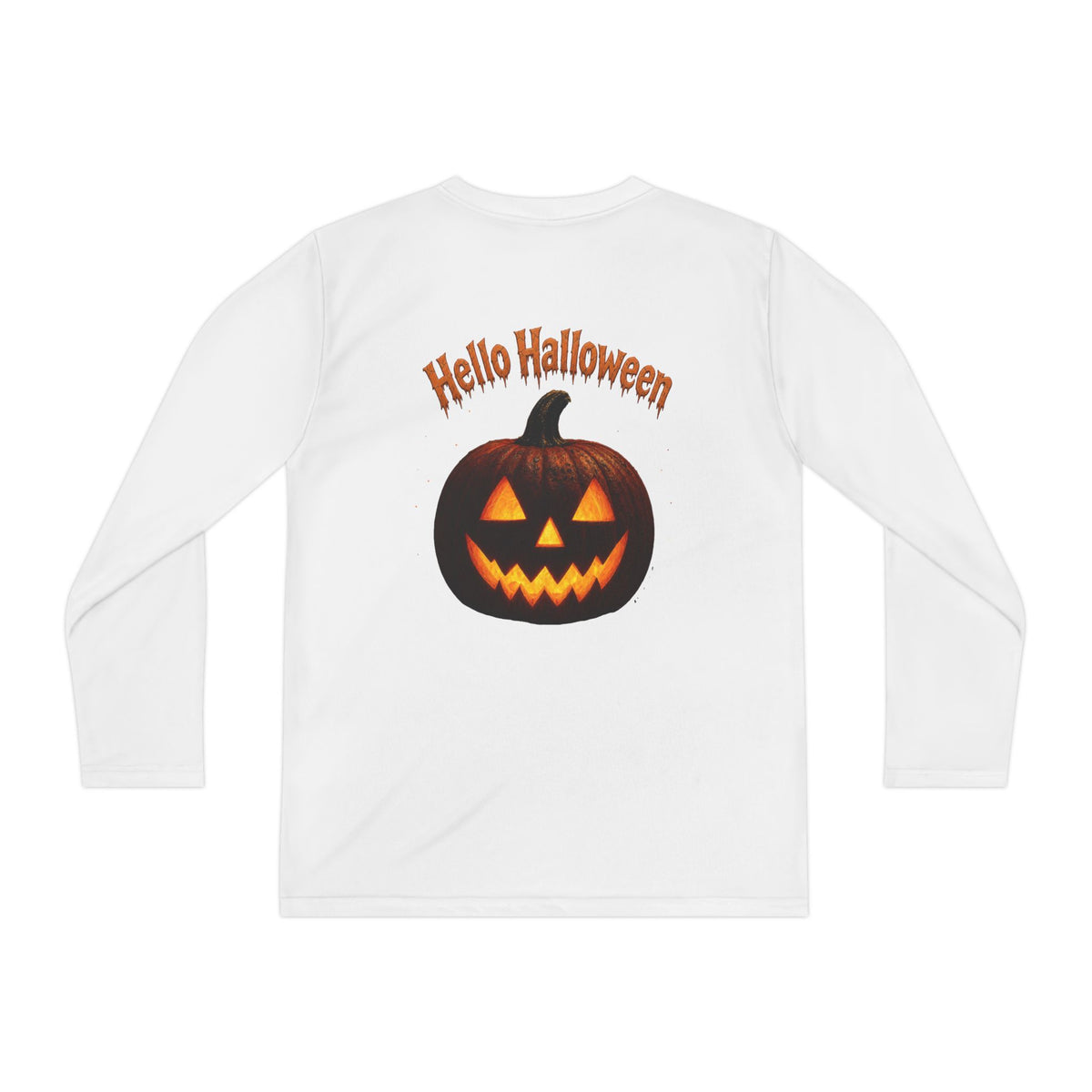 Youth Halloween Pumpkin Long Sleeve Tee - "Trick or Treat"