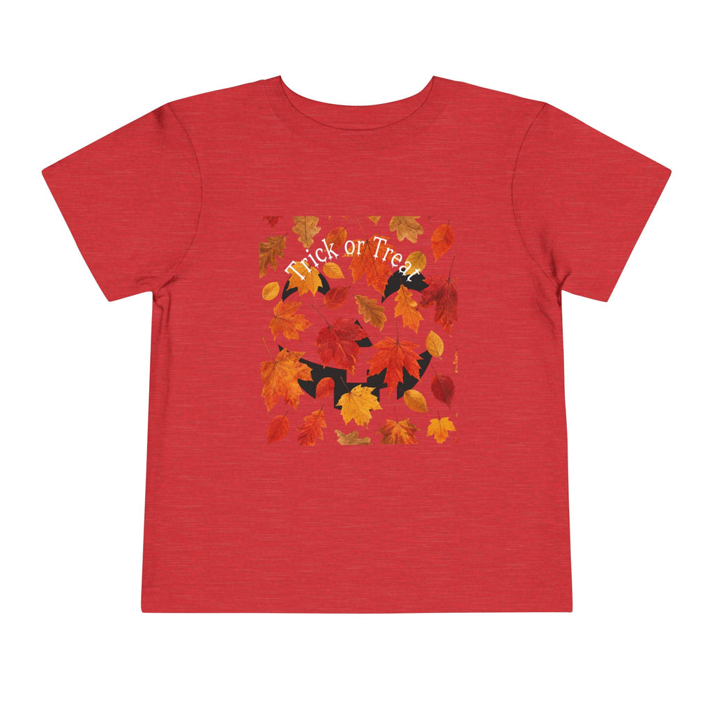 Toddler Halloween Pumpkin and Autumn Leaves Tee