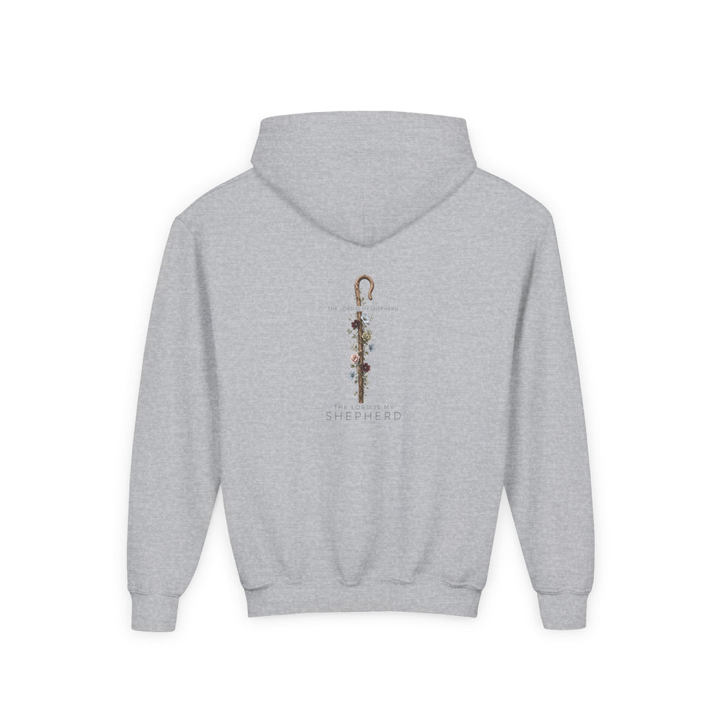 "The Lord Is My Shepherd" -Youth Heavy Blend Hooded Sweatshirt