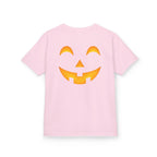 Kids Halloween Pumpkin Face Tee — Cute Jack-O'-Lantern T-Shirt for Children