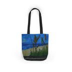 Beach Grasses Canvas Tote — Seaside Painting Reusable Bag Original art by Doulton