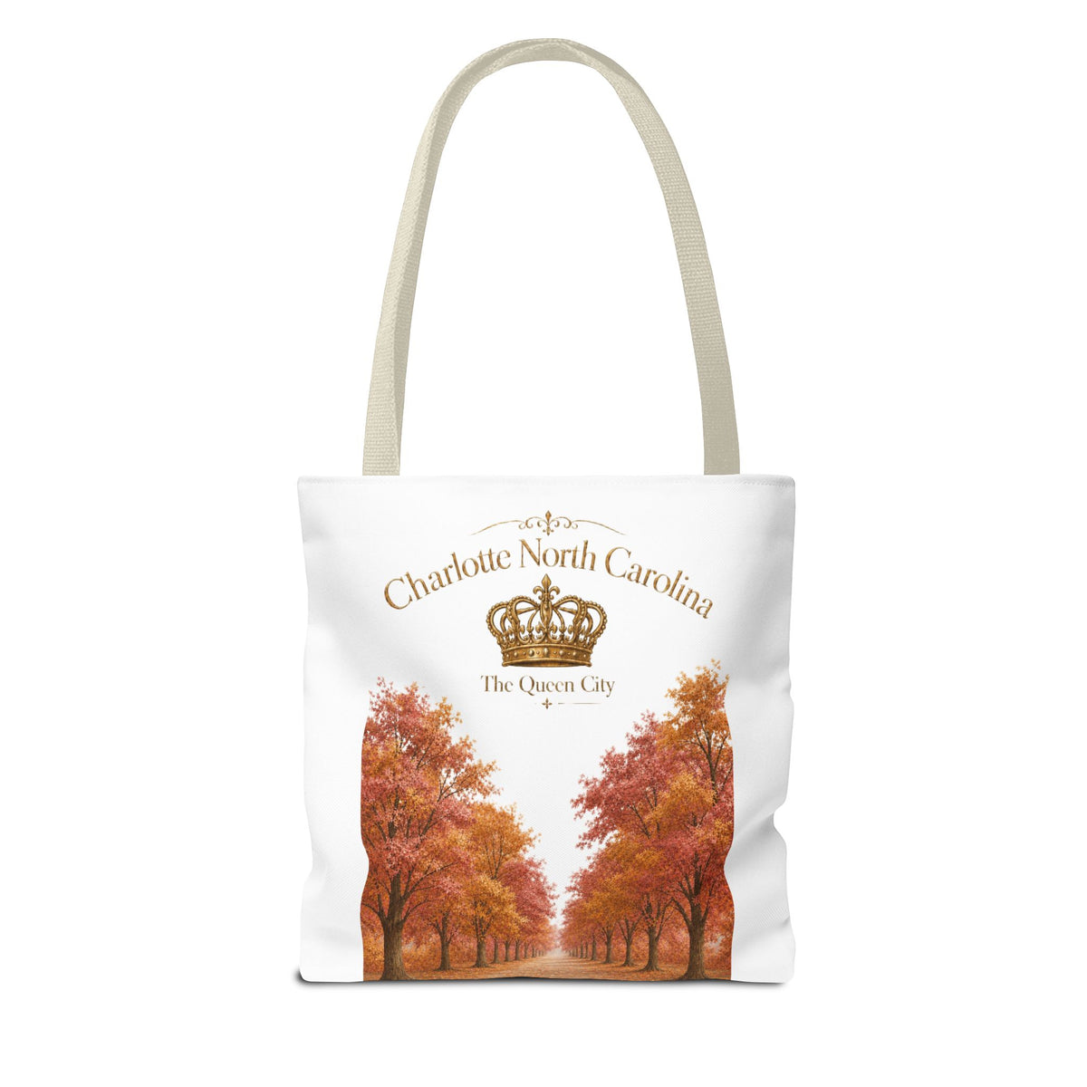 Charlotte North Carolina Autumn Tote Bag — 'The Queen City' Fall Tree Design