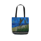Beach Grasses Canvas Tote — Seaside Painting Reusable Bag Original art by Doulton
