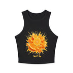 Orange Slice Splash Racer Tank Top | Citrus Fruit Graphic