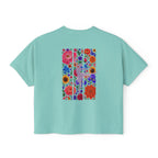 Floral Ballet Dancer Tee | Boxy Crop Shirt