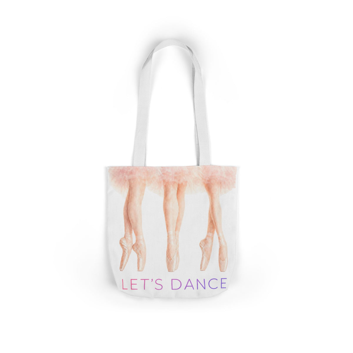 Ballet Tote Bag — 'Let's Dance' Ballerina Canvas Tote