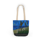 Beach Grasses Canvas Tote — Seaside Painting Reusable Bag Original art by Doulton